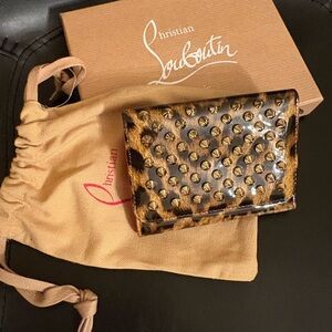 Christian Louboutin Studded Leopard Wallet